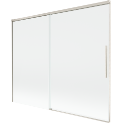 Mexen Rox Duschwand 2-flügelig verschiebbar 190 x 150 cm, transparent, gebürstetes Nickel - 8C9-190-001-97-00