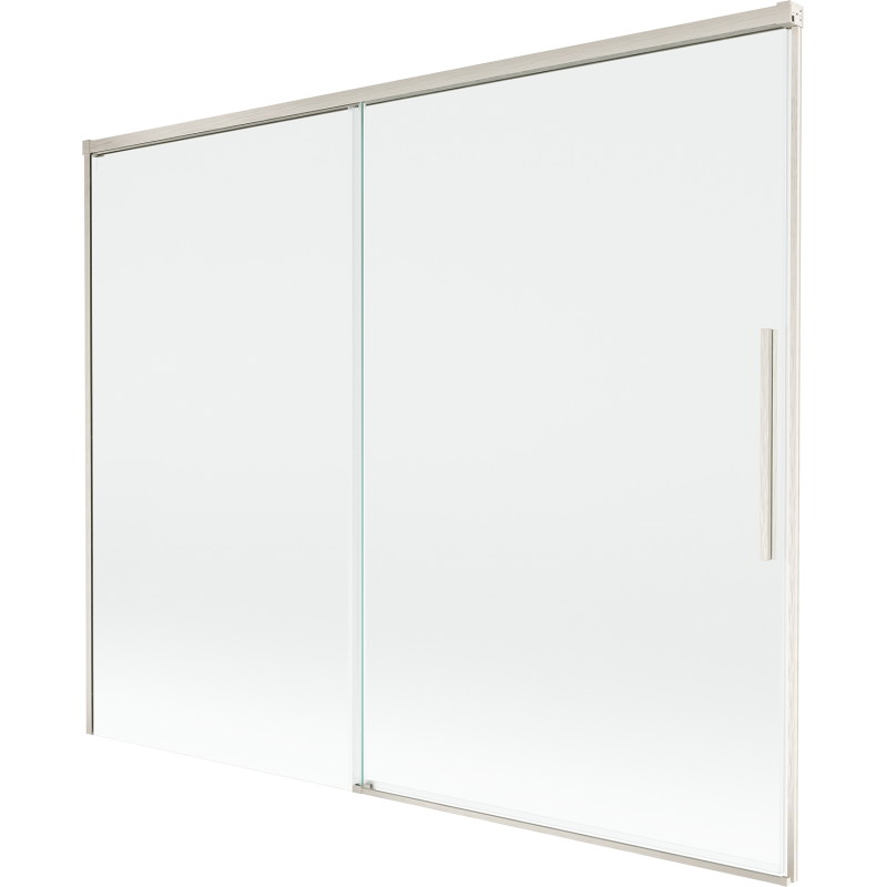 Mexen Rox 2-flügelige Badewannenfaltwand, verschiebbar 190 x 150 cm, transparent, gebürsteter Nickel - 8C9-190-001-97-00