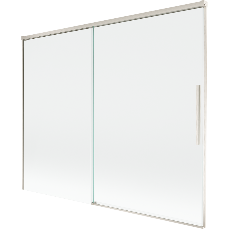 Mexen Rox Duschwand 2-flügelig verschiebbar 190 x 150 cm, transparent, gebürstetes Nickel - 8C9-190-001-97-00