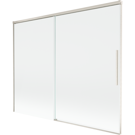 Mexen Rox 2-flügelige Badewannenfaltwand, verschiebbar 190 x 150 cm, transparent, gebürsteter Nickel - 8C9-190-001-97-00