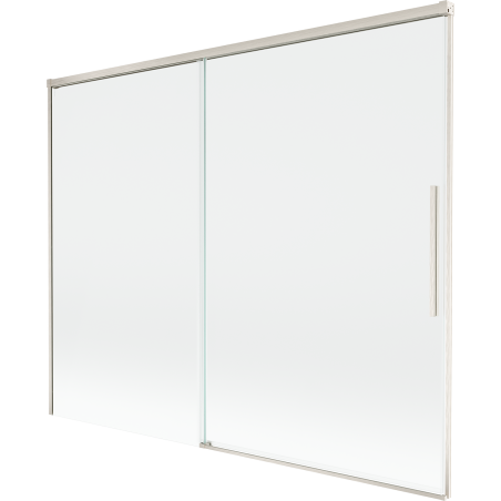 Mexen Rox Duschwand 2-flügelig verschiebbar 190 x 150 cm, transparent, gebürstetes Nickel - 8C9-190-001-97-00