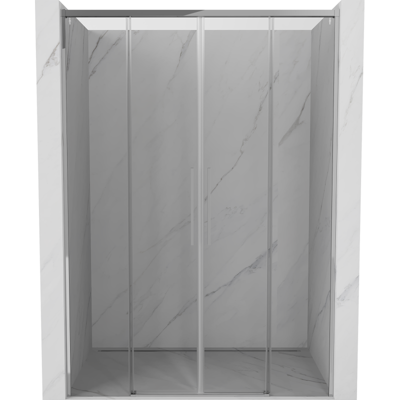 Mexen Rox Duo Schiebetüren 160 cm, transparent, Chrom - 8C2-160-002-01-00
