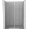 Mexen Rox Duo Schiebeduschtüren 160 cm, transparent, weiß - 8C2-160-002-20-00