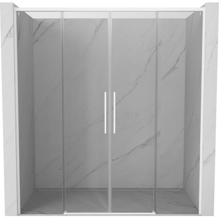 Mexen Rox Duo Schiebetüren für Dusche 170 cm, transparent, weiß - 8C2-170-002-20-00