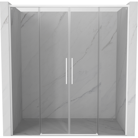 Mexen Rox Doppelte Duschschiebetüren 180 cm, transparent, weiß - 8C2-180-002-20-00