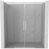 Mexen Rox Duo Duschschiebetüren 200 cm, transparent, weiß - 8C2-200-002-20-00