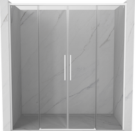 Mexen Rox Duo Duschschiebetüren 200 cm, transparent, weiß - 8C2-200-002-20-00