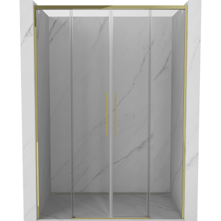 Mexen Rox Duo-Schiebeduschtüren 140 cm, transparent, gold - 8C2-140-002-50-00