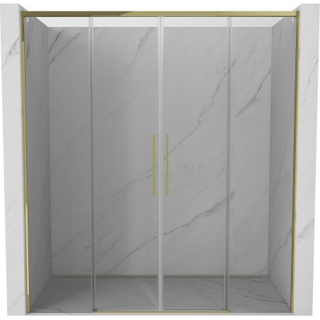 Mexen Rox Duo Schiebetüren Dusche 200 cm, transparent, gold - 8C2-200-002-50-00