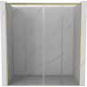Mexen Rox Duo Schiebetüren für Dusche 190 cm, transparent, gebürstetes Gold - 8C2-190-002-55-00