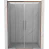 Mexen Rox Duo Schiebetüren Duschtür 140 cm, transparent, Roségold - 8C2-140-002-60-00