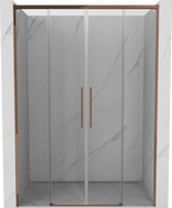 Mexen Rox Duo Schiebetür für Dusche 150 cm, transparent, Roségold - 8C2-140-002-60-00 - 8C2-150-002-60-00