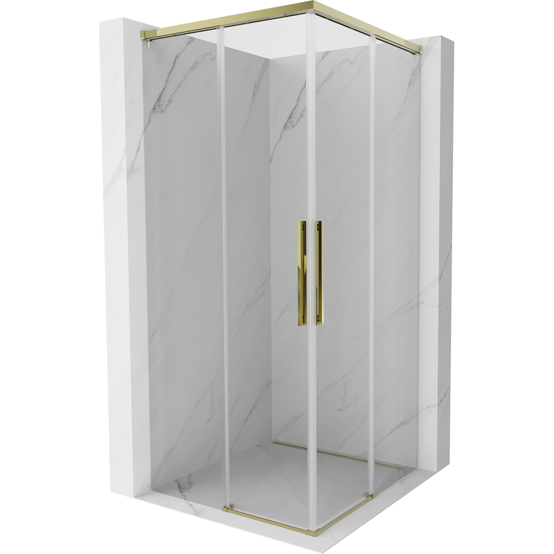Mexen Rox Duo Schiebeduschkabine 120 x 120 cm, transparent, gold - 8C2D-120-120-50-00