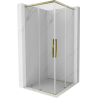 Mexen Rox Duo Schiebeduschkabine 120 x 120 cm, transparent, gold - 8C2D-120-120-50-00