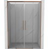 Mexen Rox Duo Schiebetüren für Dusche 160 cm, transparent, Roségold - 8C2-160-002-60-00
