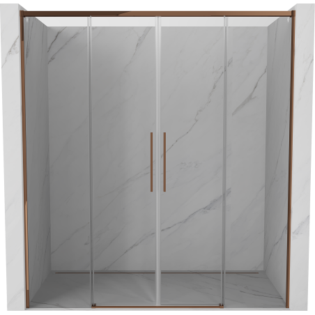 Mexen Rox Duo Schiebetüren 180 cm, transparent, Roségold - 8C2-180-002-60-00