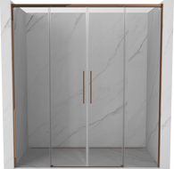 Mexen Rox Duo Schiebetüren 180 cm, transparent, Roségold - 8C2-180-002-60-00