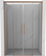 Mexen Rox Duo Schiebeduschtüren 140 cm, transparent, gebürstetes Kupfer - 8C2-140-002-65-00
