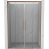 Mexen Rox Duo Schiebeduschtür 150 cm, transparent, gebürstetes Kupfer - 8C2-150-002-65-00