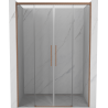 Mexen Rox Duo Schiebetüren für die Dusche 160 cm, transparent, gebürstetes Kupfer - 8C2-160-002-65-00
