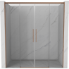 Mexen Rox Duo Schiebetüren Dusche 190 cm, transparent, gebürstetes Kupfer - 8C2-190-002-65-00