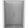 Mexen Rox Duo Schiebetür für Dusche 150 cm, transparent, gebürstetes Gun Gray - 8C2-150-002-66-00