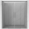 Mexen Rox Duo Schiebetüren für Dusche 170 cm, transparent, gebürstetes Gun Gray - 8C2-170-002-66-00