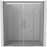 Mexen Rox Duo Schiebetüren für die Dusche 180 cm, transparent, gebürstet in Gun Gray - 8C2-180-002-66-00