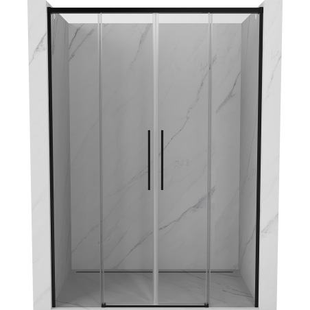 Mexen Rox Duo Schiebetür Duschabtrennung 150 cm, transparent, schwarz - 8C2-150-002-70-00