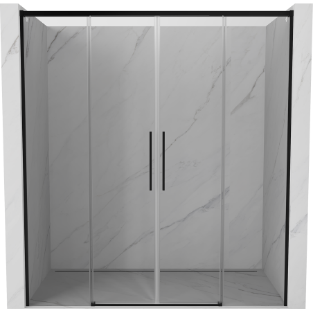 Mexen Rox Duo Schiebetüren für Dusche 170 cm, transparent, schwarz - 8C2-170-002-70-00