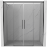 Mexen Rox Duo Schiebetüren für Dusche 170 cm, transparent, schwarz - 8C2-170-002-70-00