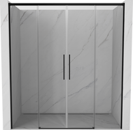 Mexen Rox Duo Schiebetüren für Dusche 170 cm, transparent, schwarz - 8C2-170-002-70-00