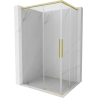 Mexen Rox Duo Schiebedusche 120 x 85 cm, transparent, gebürstetes Gold - 8C2D-120-085-55-00