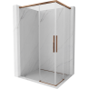 Mexen Rox Duo Duschkabine Schiebetür 110 x 75 cm, transparent, Roségold - 8C2D-110-075-60-00