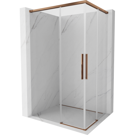 Mexen Rox Duo Schiebedusche 100 x 80 cm, transparent, Roségold - 8C2D-100-080-60-00