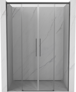 Mexen Rox Duo Schiebetüren Duschwand 140 cm, transparent, Gun Metal - 8C2-140-002-95-00
