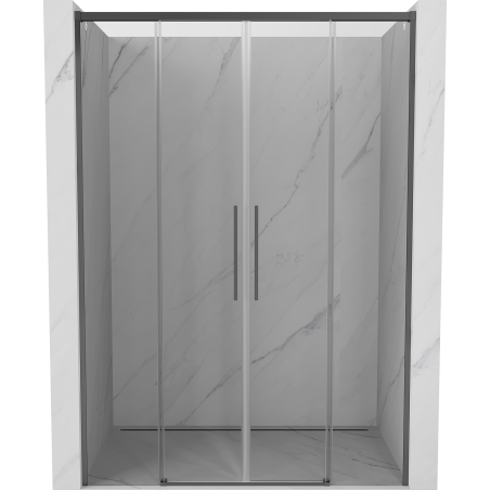 Mexen Rox Duo Schiebetüren 160 cm, transparent, Gunmetal - 8C2-160-002-95-00