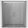 Mexen Rox Duo Schiebetüren für Dusche 200 cm, transparent, Gun Metal - 8C2-200-002-95-00