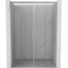 Mexen Rox Duo Duschschiebetüren 150 cm, transparent, gebürstetes Nickel - 8C2-150-002-97-00