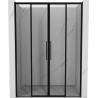 Mexen Rox Duo Schiebeduschtüren 150 cm, schwarzer Rahmen, schwarz - 8C2-150-002-70-70