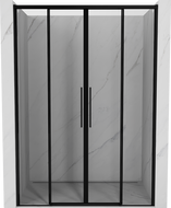 Mexen Rox Duo Schiebeduschtüren 150 cm, schwarzer Rahmen, schwarz - 8C2-150-002-70-70