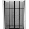 Mexen Rox Duo Schiebetüren 140 cm, schwarz kariert, schwarz - 8C2-140-002-70-77