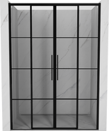 Mexen Rox Duo Schiebetüren 140 cm, schwarz kariert, schwarz - 8C2-140-002-70-77