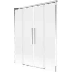 Mexen Rox Duschabtrennung für die Badewanne, 2-teilig, verschiebbar, 150 x 150 cm, transparent, Chrom - 8C9-150-002-01-00