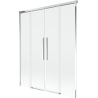 Mexen Rox Duschabtrennung für die Badewanne, 2-teilig, verschiebbar, 150 x 150 cm, transparent, Chrom - 8C9-150-002-01-00
