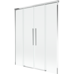 Mexen Rox Duschabtrennung 2-flügelig verschiebbar 160 x 150 cm, transparent, Chrom - 8C9-160-002-01-00