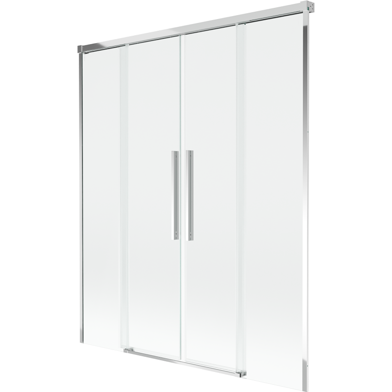 Mexen Rox Duschabtrennung 2-flügelig verschiebbar 160 x 150 cm, transparent, Chrom - 8C9-160-002-01-00