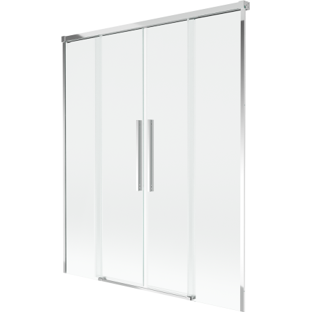 Mexen Rox 2-flügelige, verschiebbare Badewannenfaltwand 160 x 150 cm, transparent, Chrom - 8C9-160-002-01-00