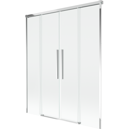 Mexen Rox Duschabtrennung 2-flügelig verschiebbar 160 x 150 cm, transparent, Chrom - 8C9-160-002-01-00