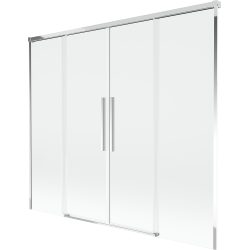 Mexen Rox 2-flügelige, verschiebbare Badewannenabtrennung 170 x 150 cm, transparent, chrom - 8C9-170-002-01-00